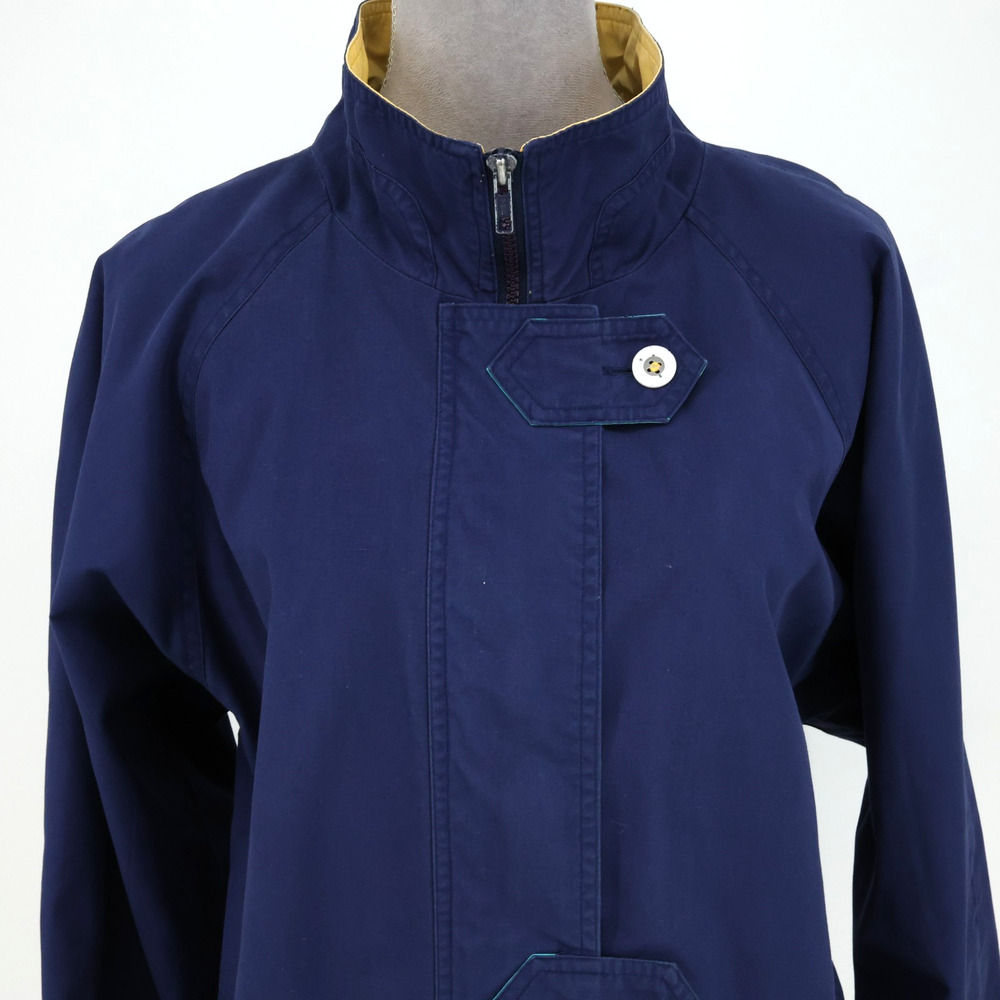 Braefair Sport Jacket Womens Medium Blue Full Zip Snaps Pockets Lined Vintage - Picture 9 of 16